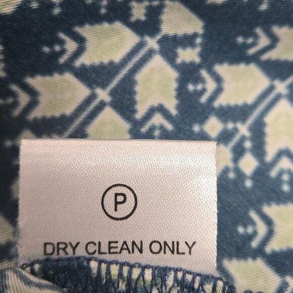 D'Ascoli Toscana Silk Top Mint/Navy Size Medium - Picture 9 of 10